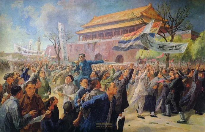 周令釗《五四運動》油畫，1951年，中國國家博物館藏.jpg